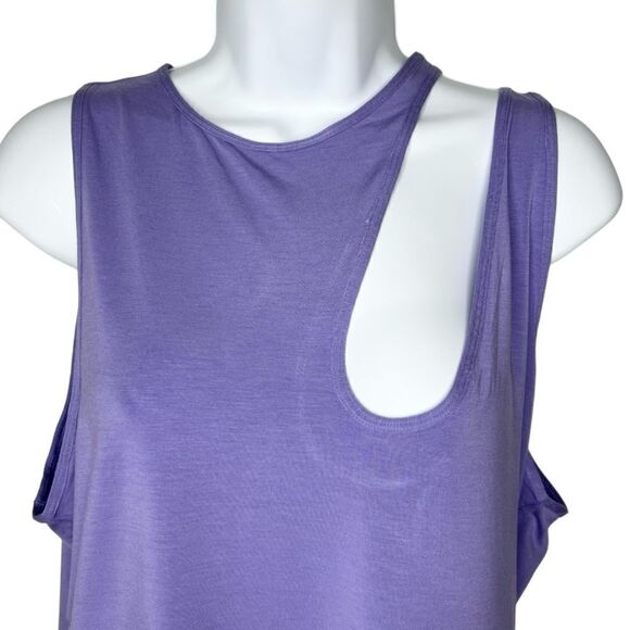 Lululemon Women’s 14 Purple Shoulder Cut Out Yoga Tank NWT - Picture 3 of 11